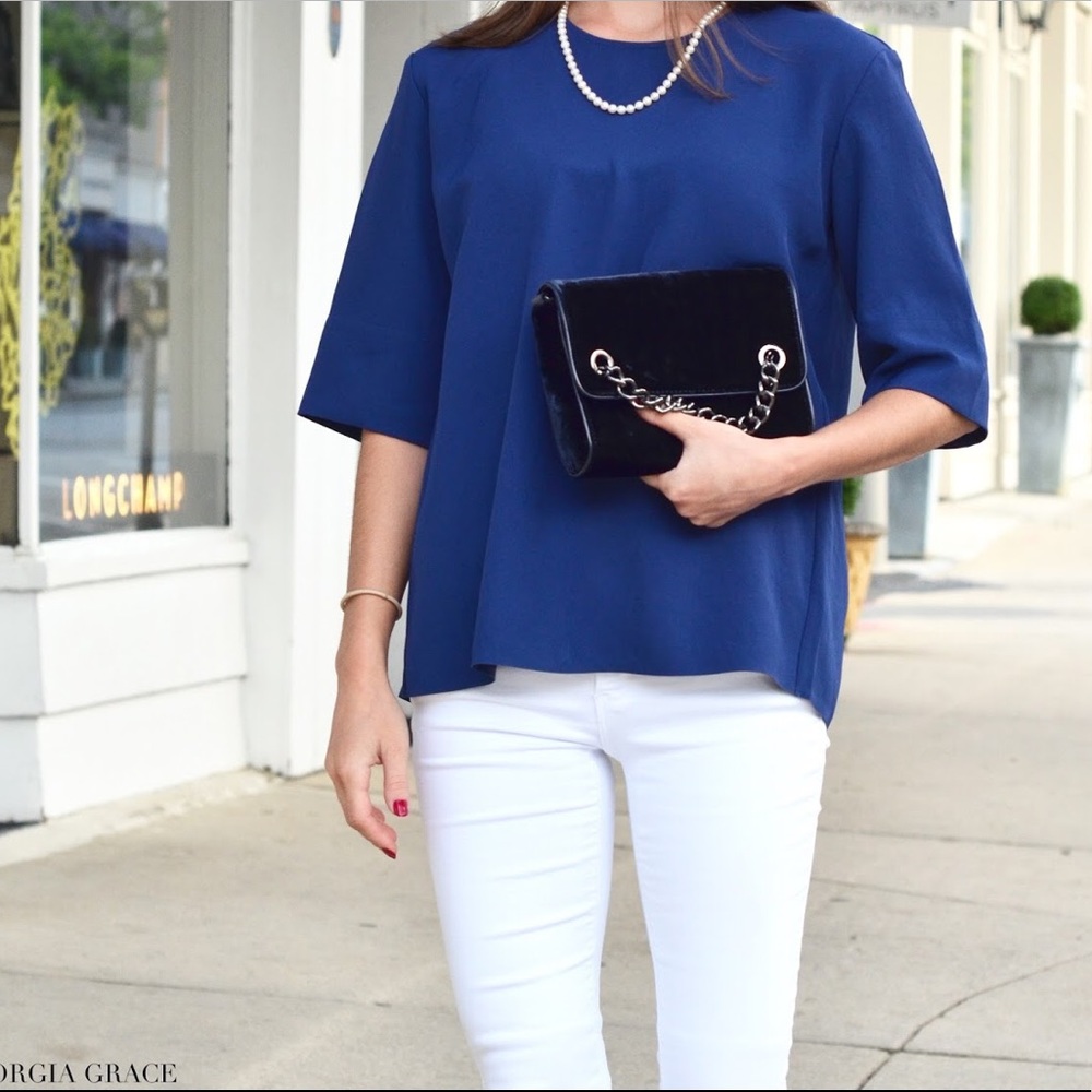 Blue simple top